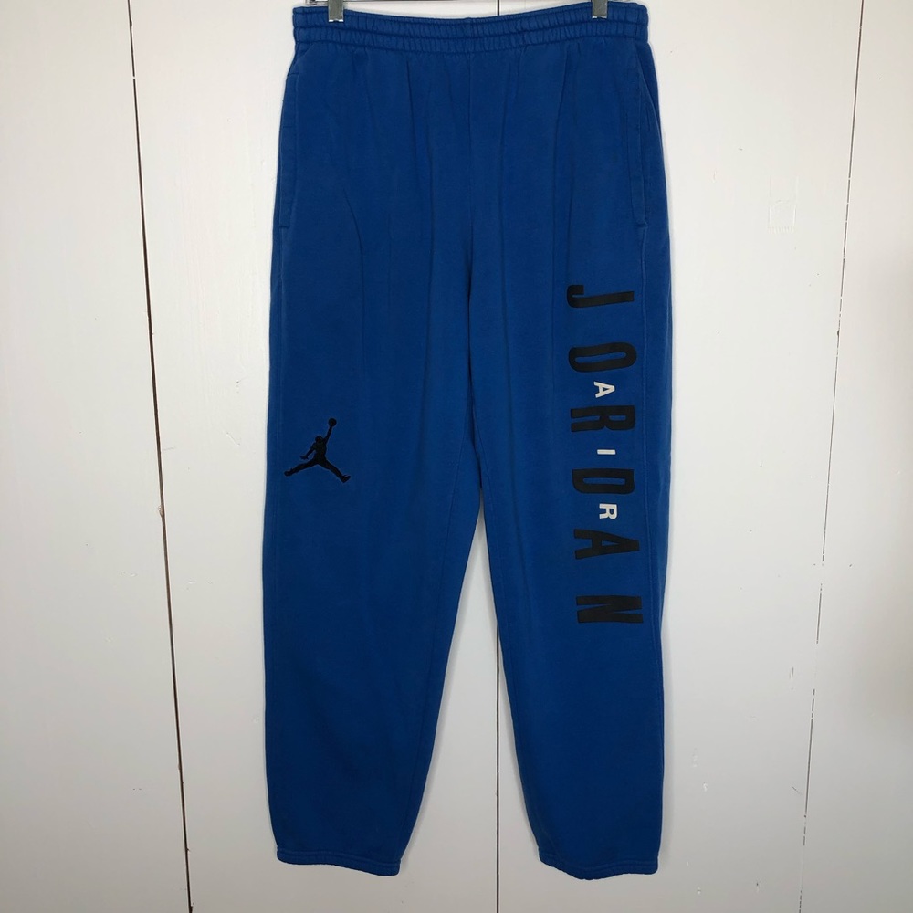 Air Jordan royal blue sweatpants, size XL